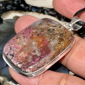 Cobaltoan Calcite Pendant 1 7/8”